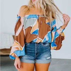 Abstract Print Blouse